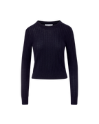 Veronica Beard Cheval Merino Wool Sweater - Navy