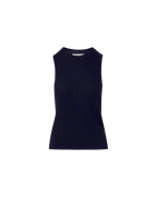 Veronica Beard Jerrel Merino Wool Tank Top - Navy