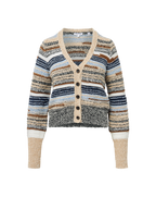 Veronica Beard Cecily Wool-Blend Cardigan  - Whisky Multi