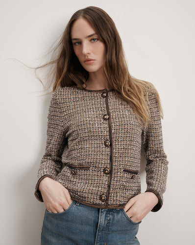 Veronica Beard Brisa Knit Jacket - Acorn Multi