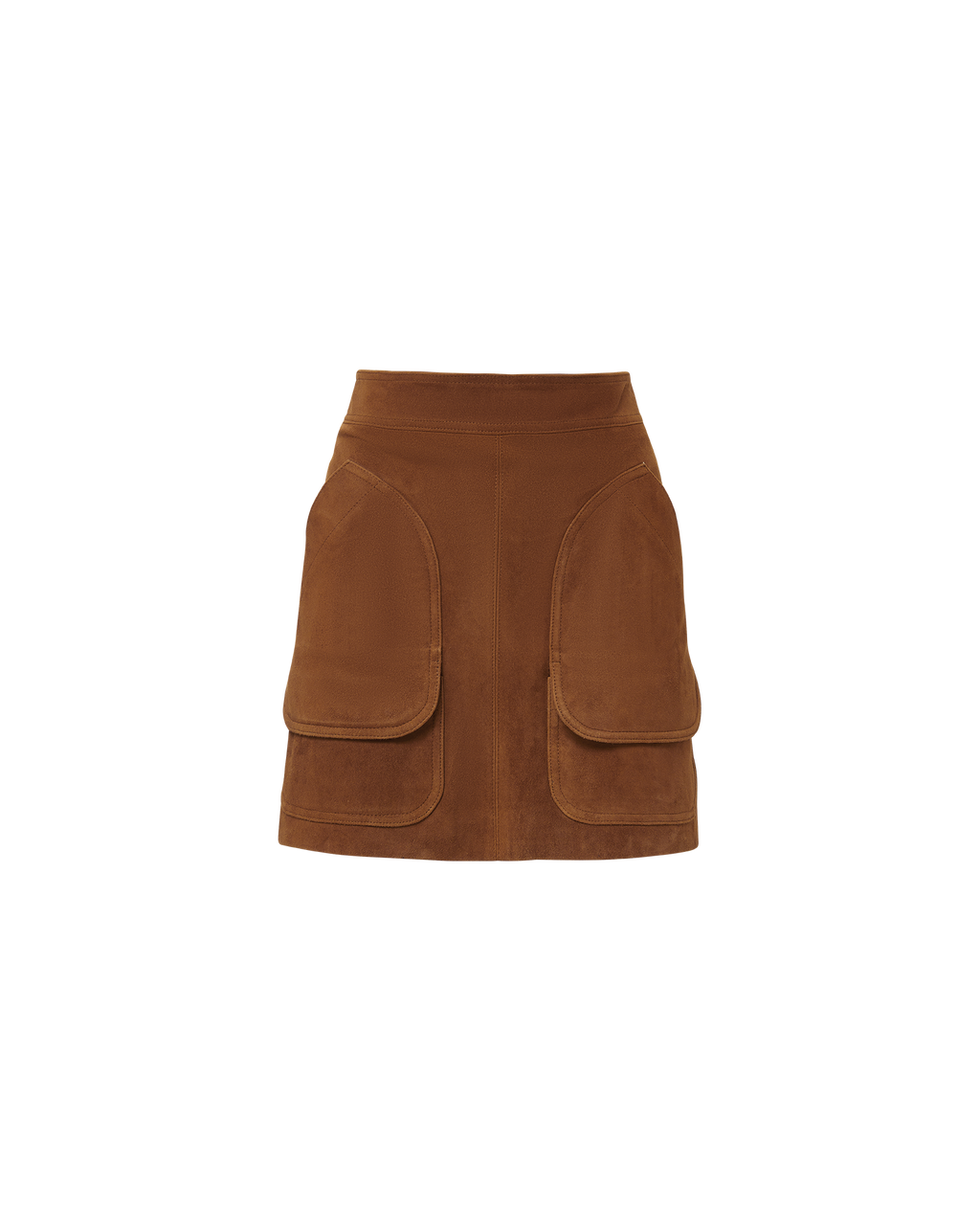 Veronica Beard Norwood Suede Mini Skirt - Whisky