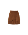Veronica Beard Norwood Suede Mini Skirt - Whisky