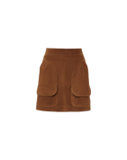 Veronica Beard Norwood Suede Mini Skirt - Whisky