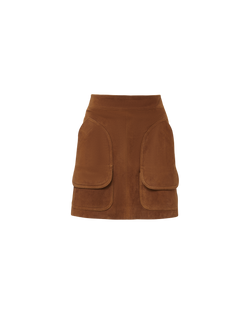 Veronica Beard Norwood Suede Mini Skirt - Whisky