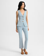 Veronica Beard Avalina Denim Vest - Blue Mirage