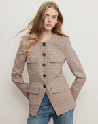 Veronica Beard Orrin Plaid Jacket - Hazelnut Multi