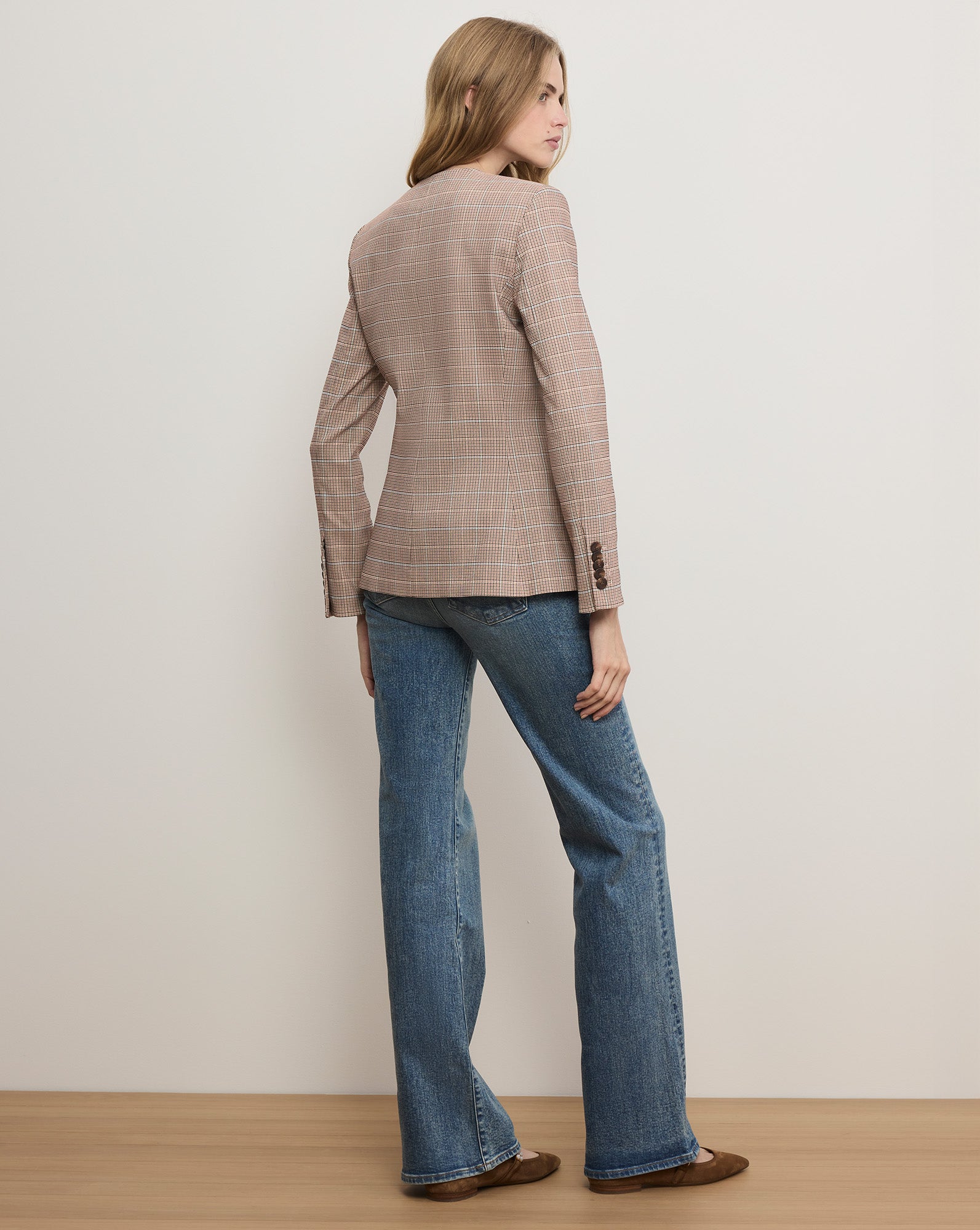 Veronica Beard Orrin Plaid Jacket - Hazelnut Multi