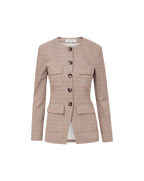 Veronica Beard Orrin Plaid Jacket - Hazelnut Multi