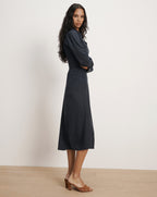 Veronica Beard Lex Midi Shirtdress - Navy Multi