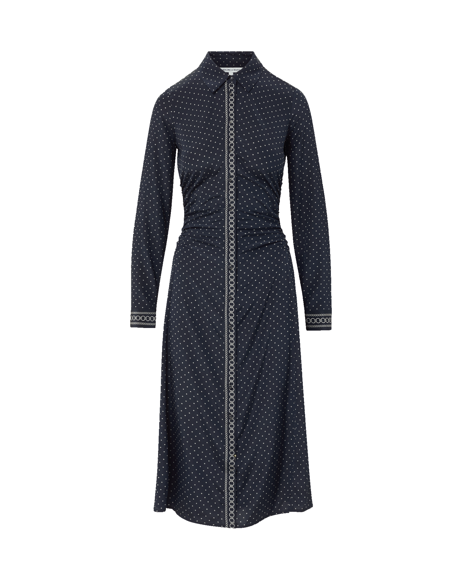Veronica Beard Lex Midi Shirtdress - Navy Multi