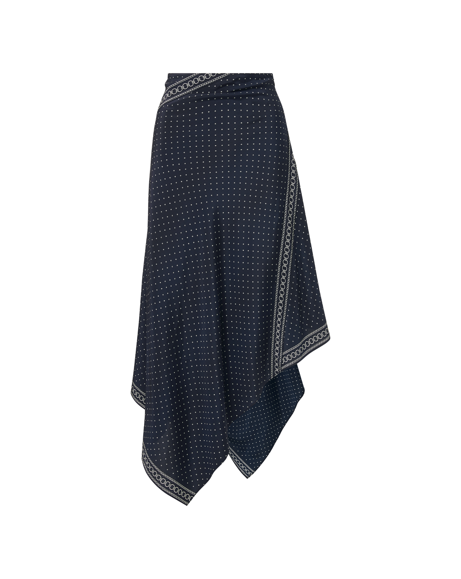 Veronica Beard Hartley Asymmetrical Skirt - Navy Multi
