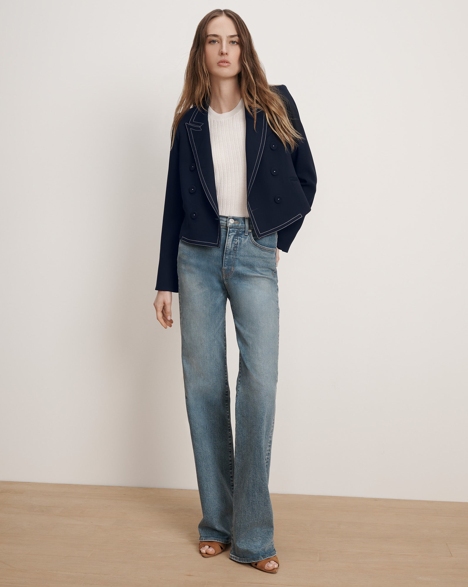 Nevis Jacket in Navy | Veronica Beard