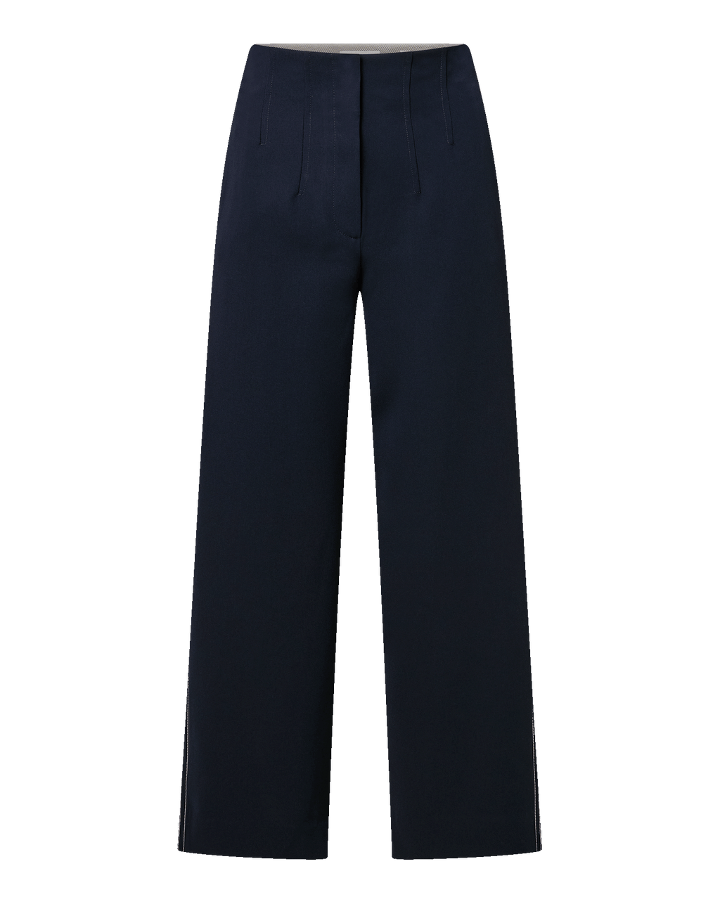 Veronica Beard Ellin Cropped Wide-Leg Pant - Navy