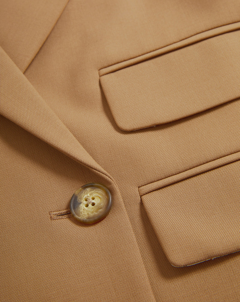 Veronica Beard Wilkie Cropped Jacket - Hazelnut