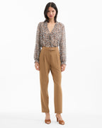 Veronica Beard Wisteria Cropped Pant - Hazelnut