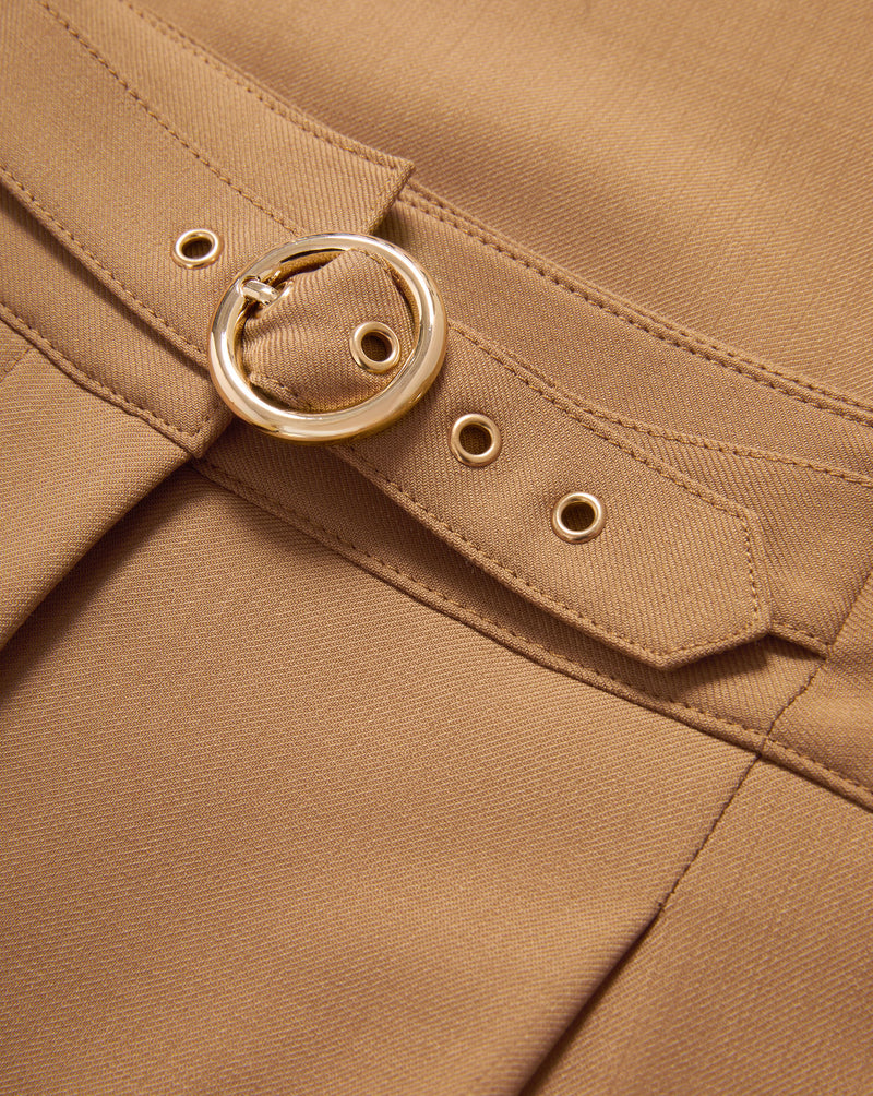 Veronica Beard Wisteria Cropped Pant - Hazelnut