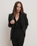 Veronica Beard Naira Scuba Dickey Jacket - Black