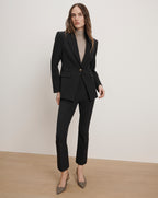 Veronica Beard Dell Scuba Slim-Leg Pant - Navy