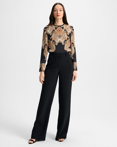Veronica Beard Cole Wide-Leg Pant - Black