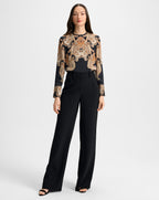 Veronica Beard Cole Wide-Leg Pant - Black