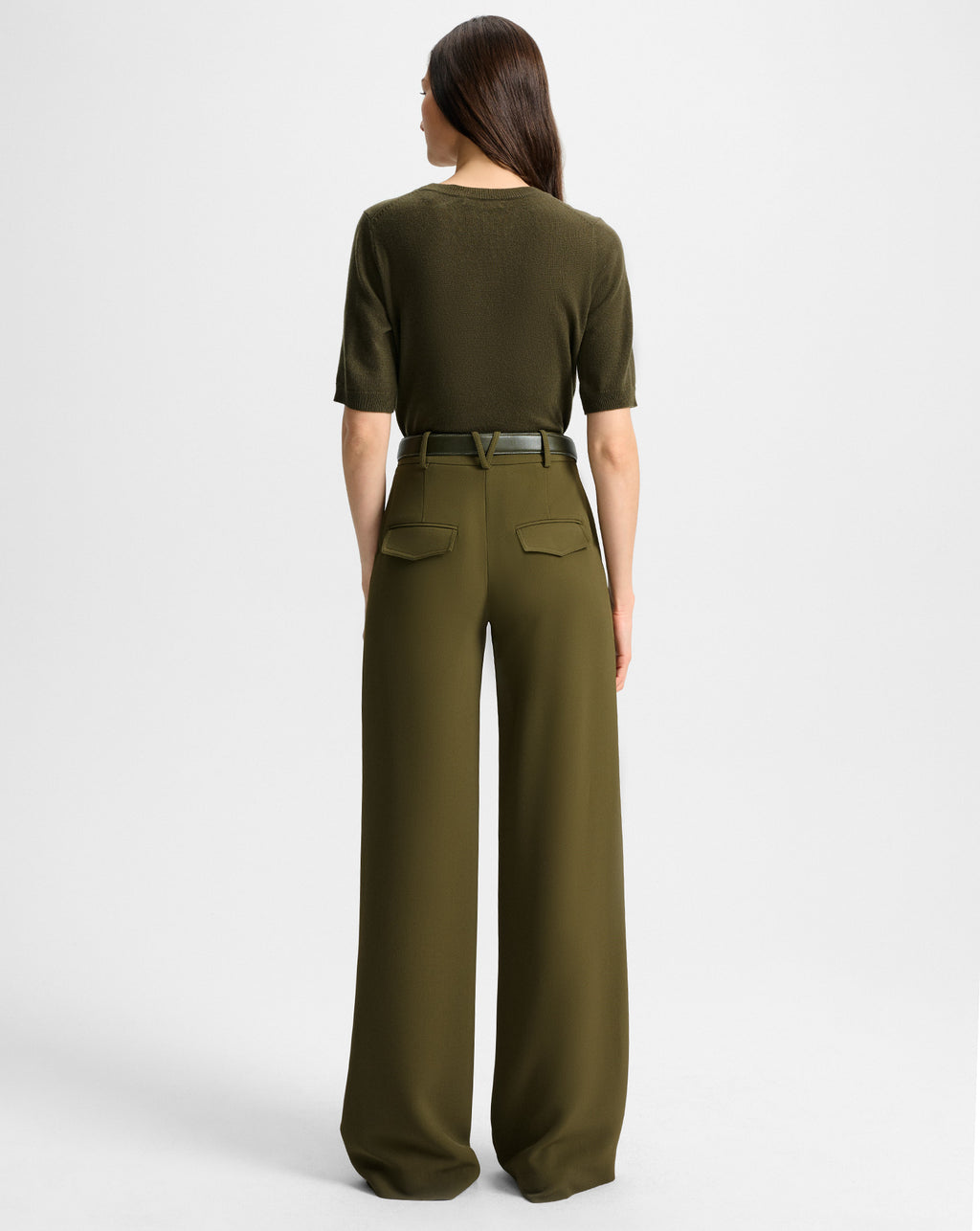 Veronica Beard Cole Wide-Leg Pant - Cypress