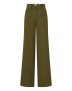 Veronica Beard Cole Wide-Leg Pant - Cypress