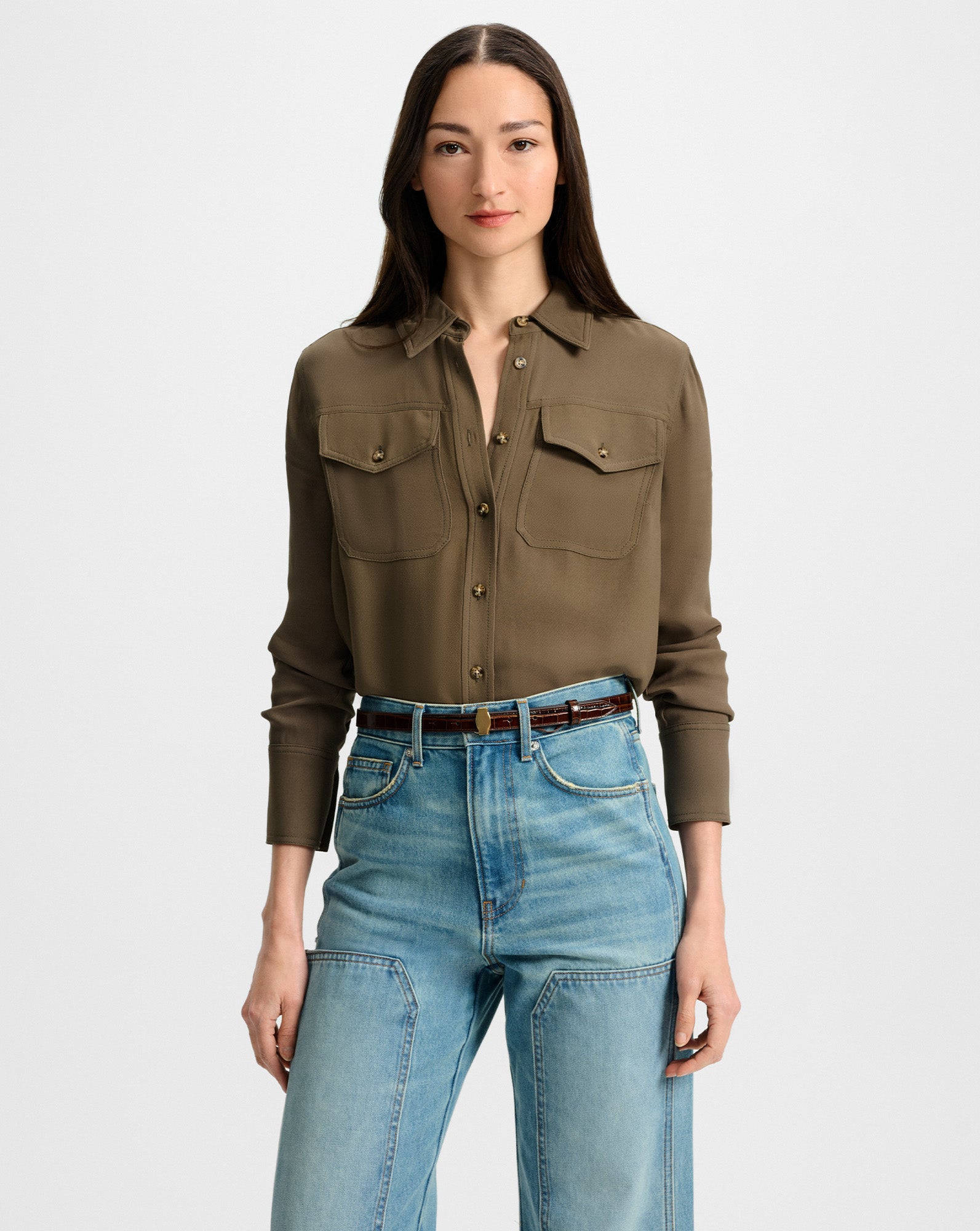 美品 Veritecoeur / BACK BUTTON BLOUSE Veritecoeur] [F] Back Button Blouse | Japan Finds