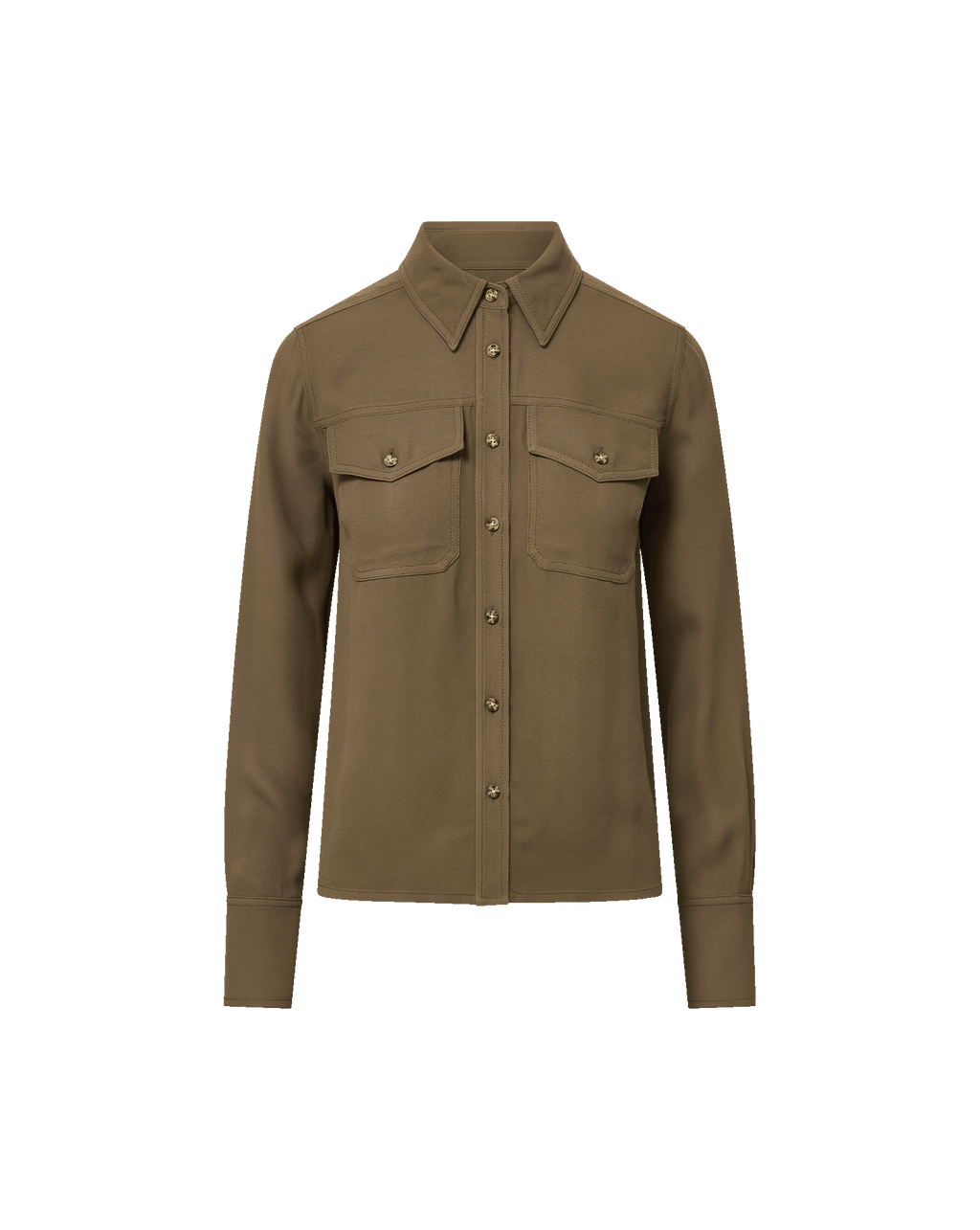 Veronica Beard Pepper Button-Down Blouse - Cypress