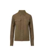 Veronica Beard Pepper Button-Down Blouse - Cypress