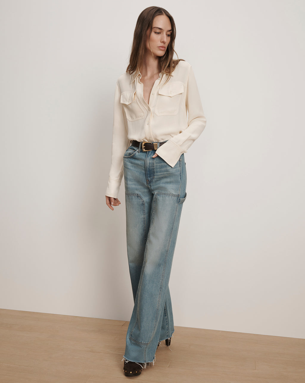 Veronica Beard Arch Embellished Leather Belt - Espresso