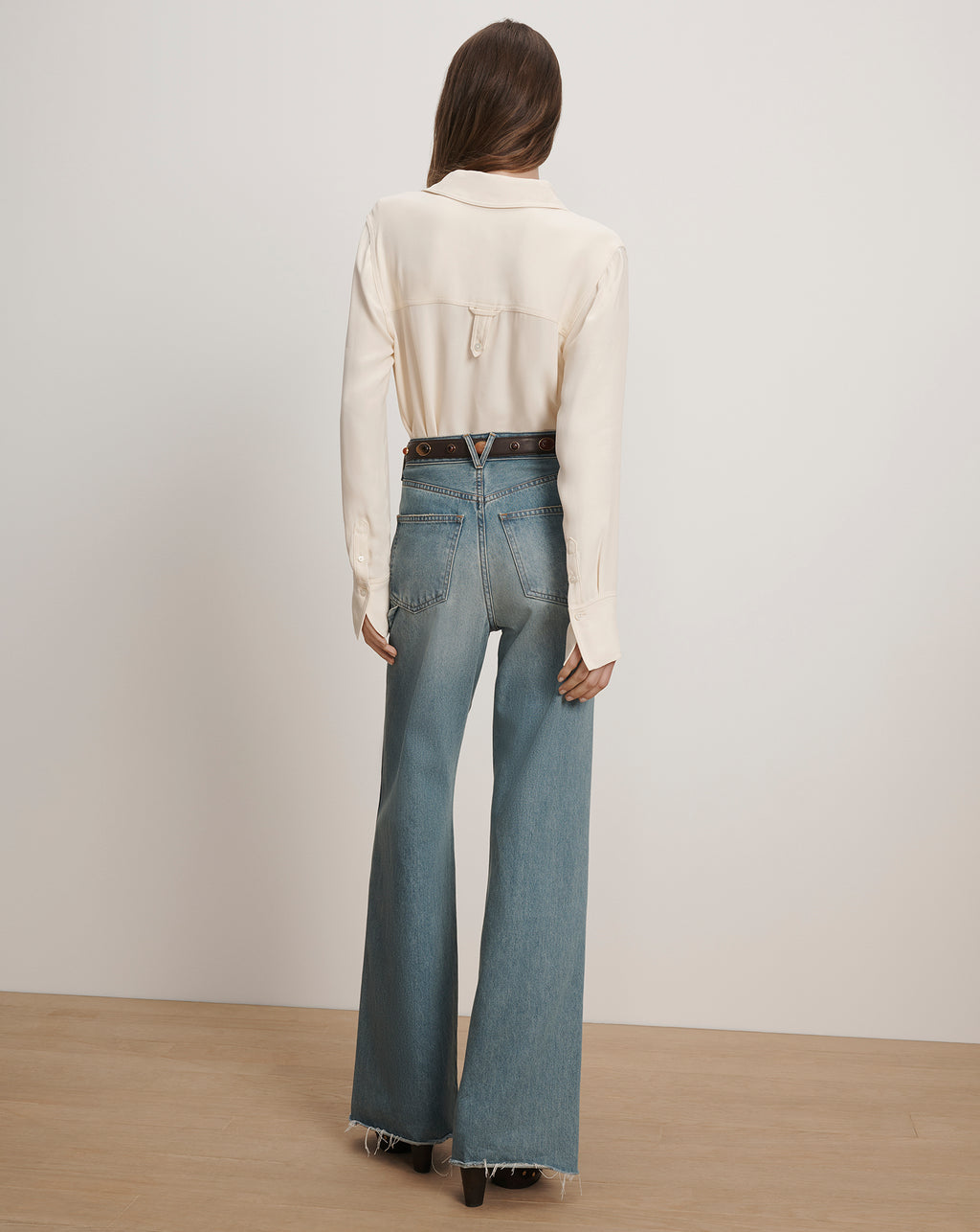 Veronica Beard Pepper Button-Down Blouse - Ecru
