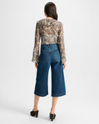 Veronica Beard Kyrie Silk Blouse - Dove White Multi