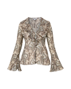 Veronica Beard Kyrie Silk Blouse - Dove White Multi