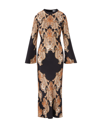 Veronica Beard Lupita Paisley Maxi Dress - Black Multi