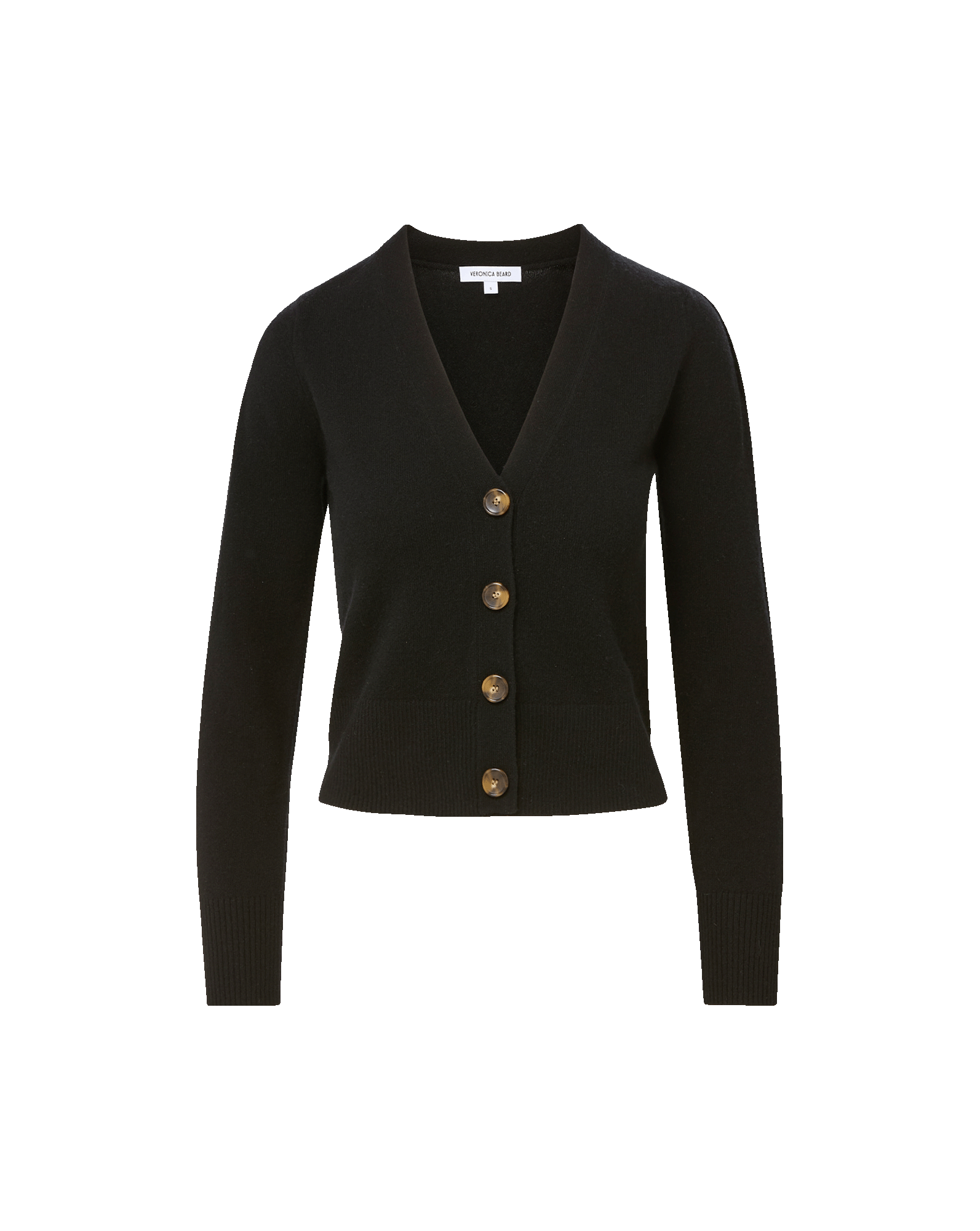 Solene Cashmere Cardigan in Black Veronica Beard