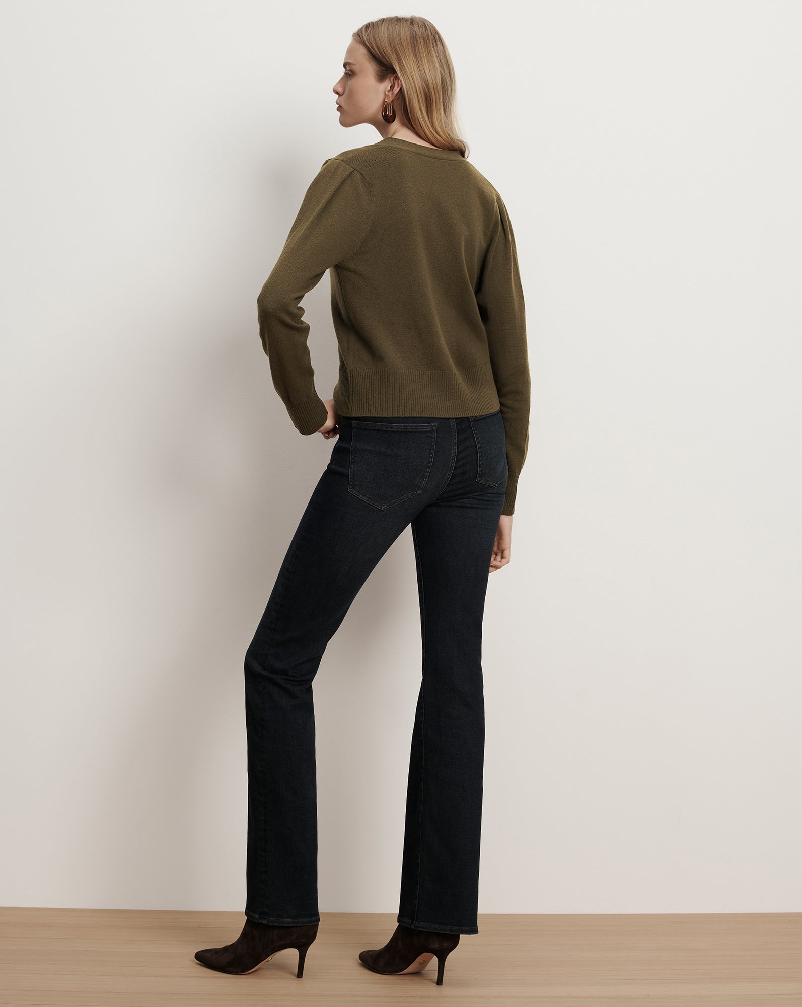 Veronica Beard Solene Cashmere Cardigan - Cypress