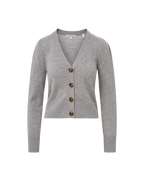 Veronica Beard Solene Cashmere Cardigan - Heather Grey