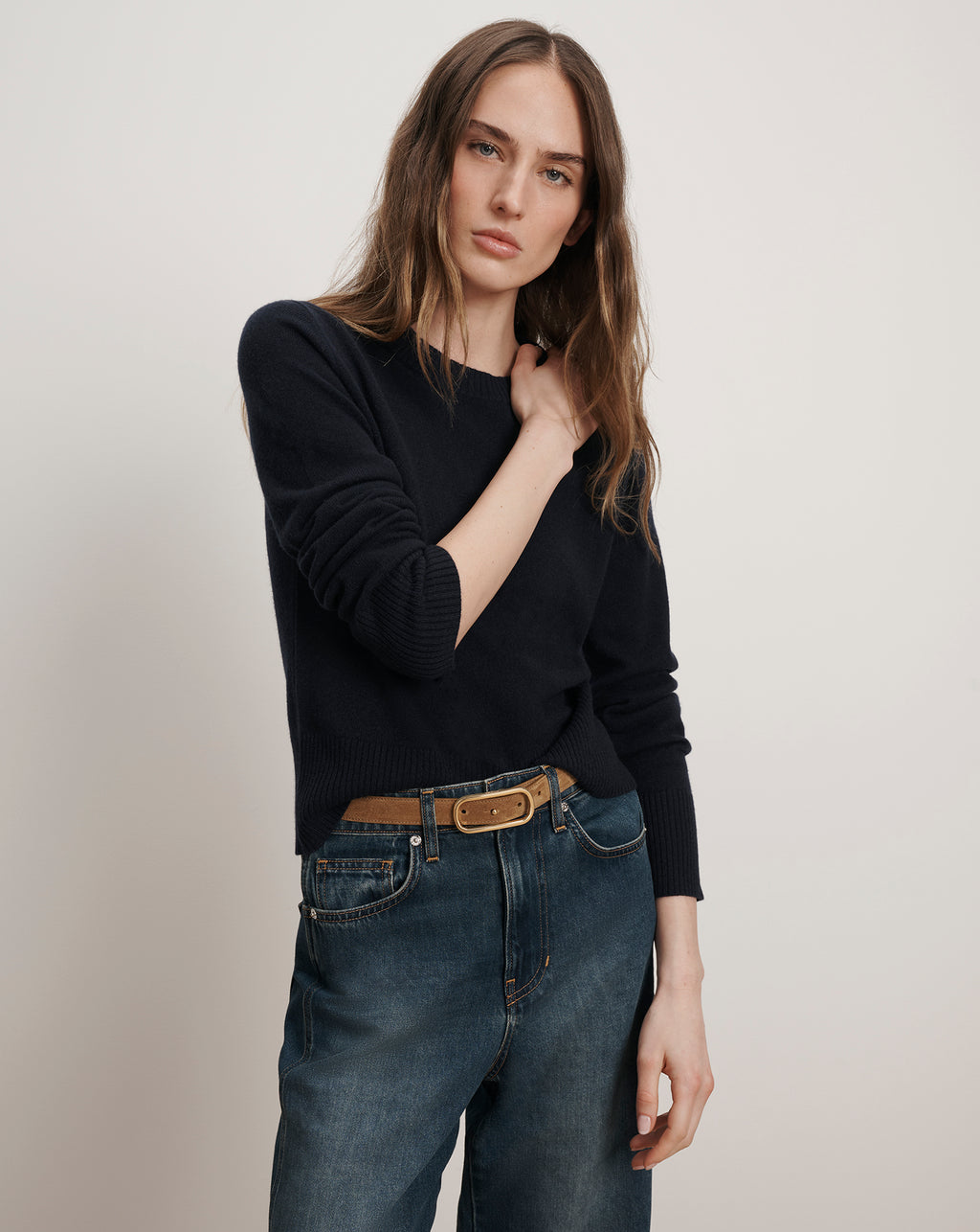 Veronica Beard Pippen Cashmere Pullover - Navy