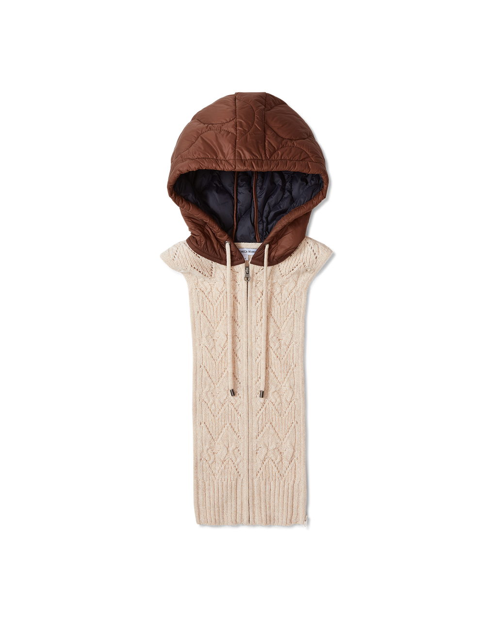 Veronica Beard Orine Contrast Hoodie Dickey Mocha/Heathered Sand
