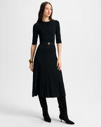 Veronica Beard Elthea Belted Midi Dress - Black