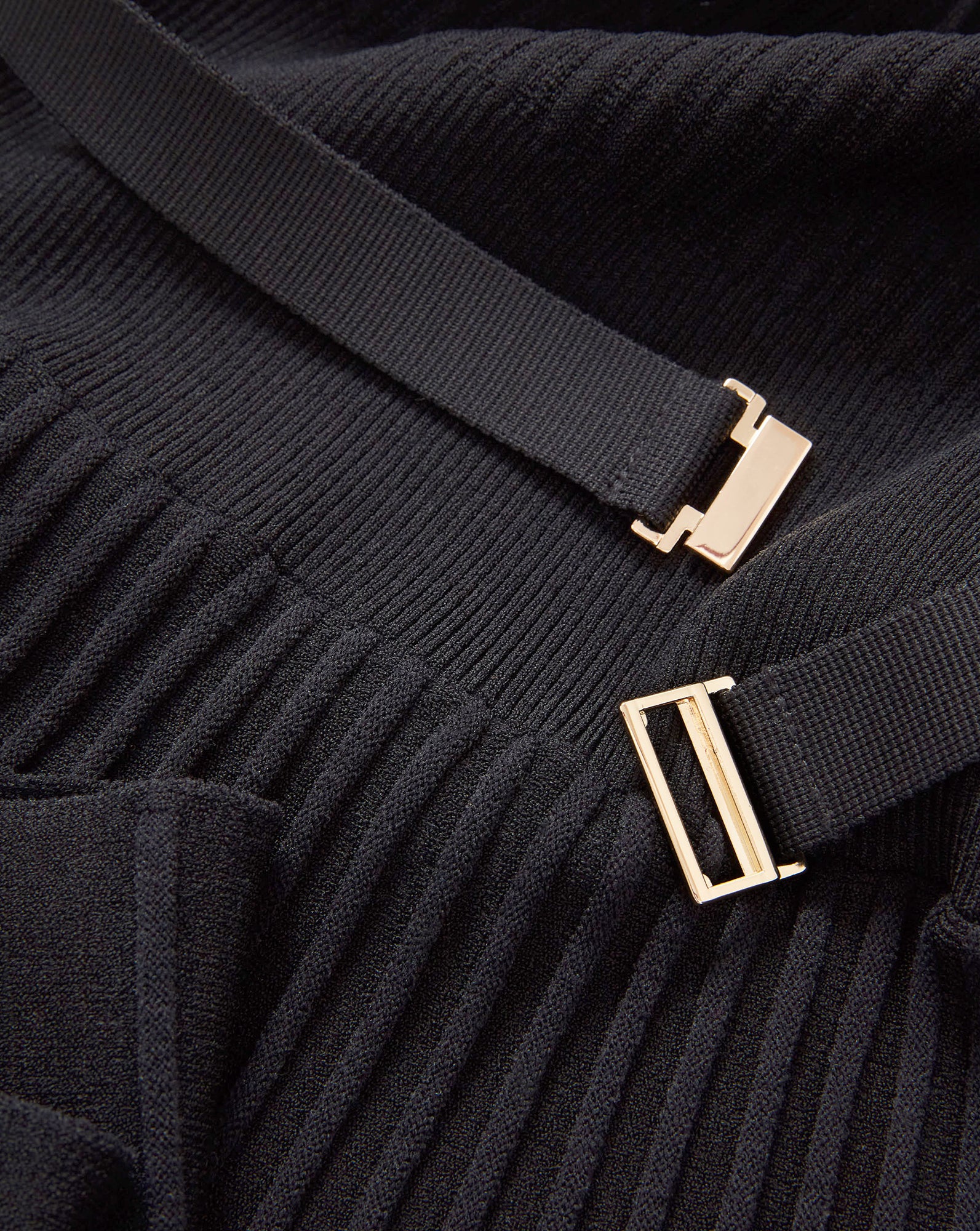 Elthea Belted Midi DressBlack / XS