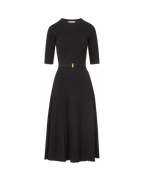 Veronica Beard Elthea Belted Midi Dress Black