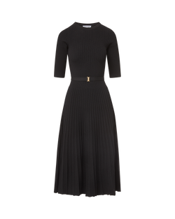 Veronica Beard Elthea Belted Midi Dress Black