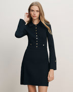 Veronica Beard Lauper Knit Mini Dress - Navy