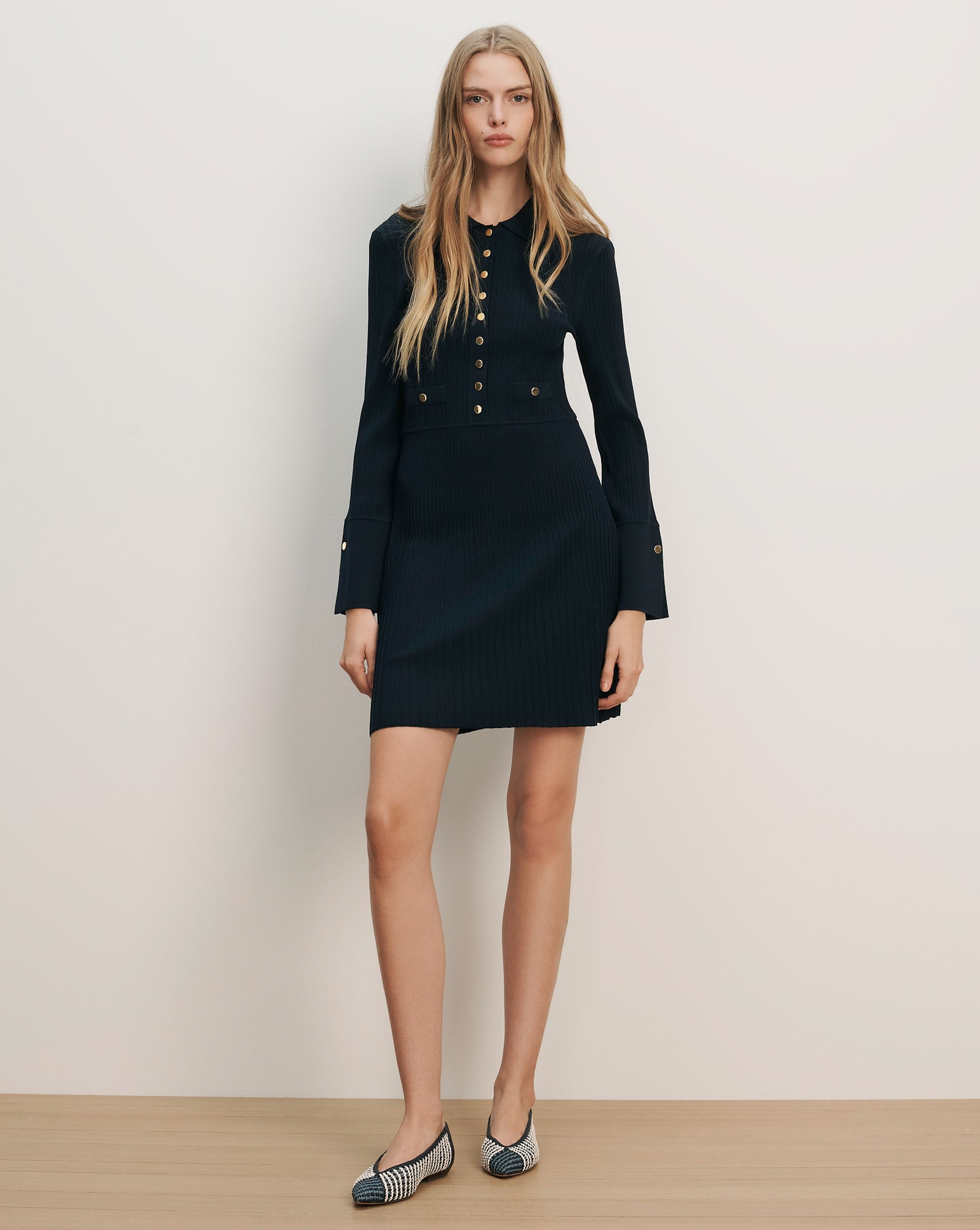 Veronica Beard Lauper Knit Mini Dress | Navy | Size M Veronica Beard Lauper Knit Mini Dress | Navy | Size M