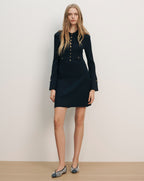 Veronica Beard Lauper Knit Mini Dress - Navy