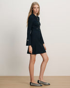 Veronica Beard Lauper Knit Mini Dress - Navy