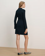 Veronica Beard Lauper Knit Mini Dress -Navy