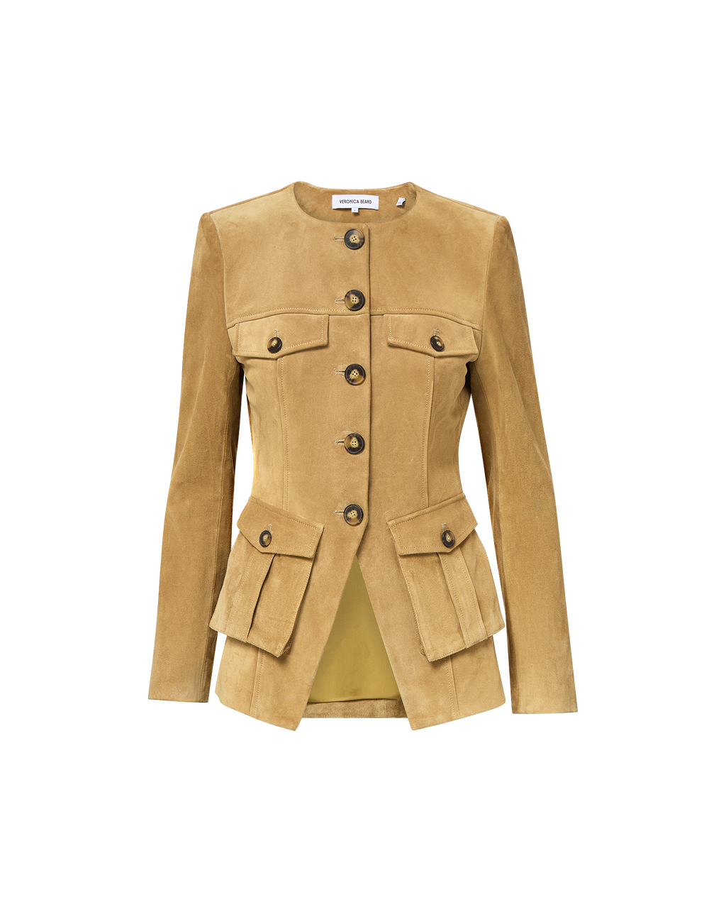 Veronica Beard Orrin Suede Jacket - Desert Khaki
