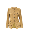 Veronica Beard Orrin Suede Jacket - Desert Khaki